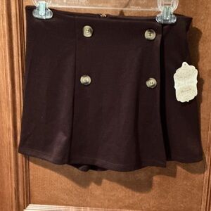 NWT Altar'd State Chocolate Brown Mini Skort